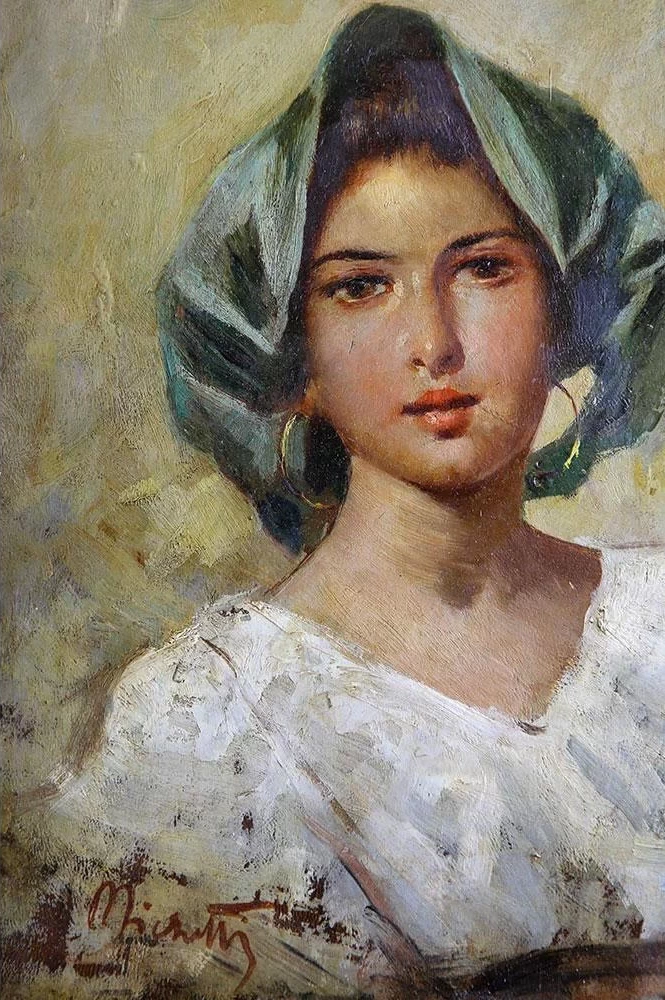 Francesco Paolo Michetti - Contadinella, dettaglio